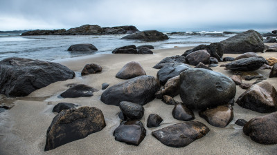 Hviler på stranden