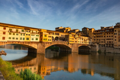 Ponte Vecchio ved solnedgang